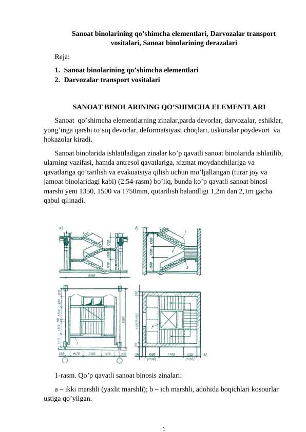 Sanoat binolarining qo’shimcha elementlari, Darvozalar transport vositalari, Sanoat binolarining derazalari