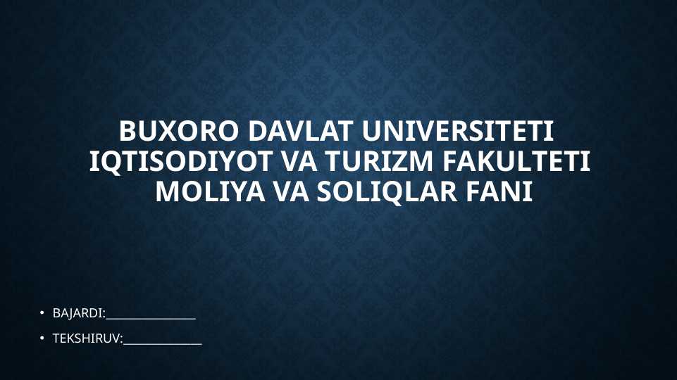 AVSTRALIYANING MOLIYA VA SOLIQ TIZIMI.
