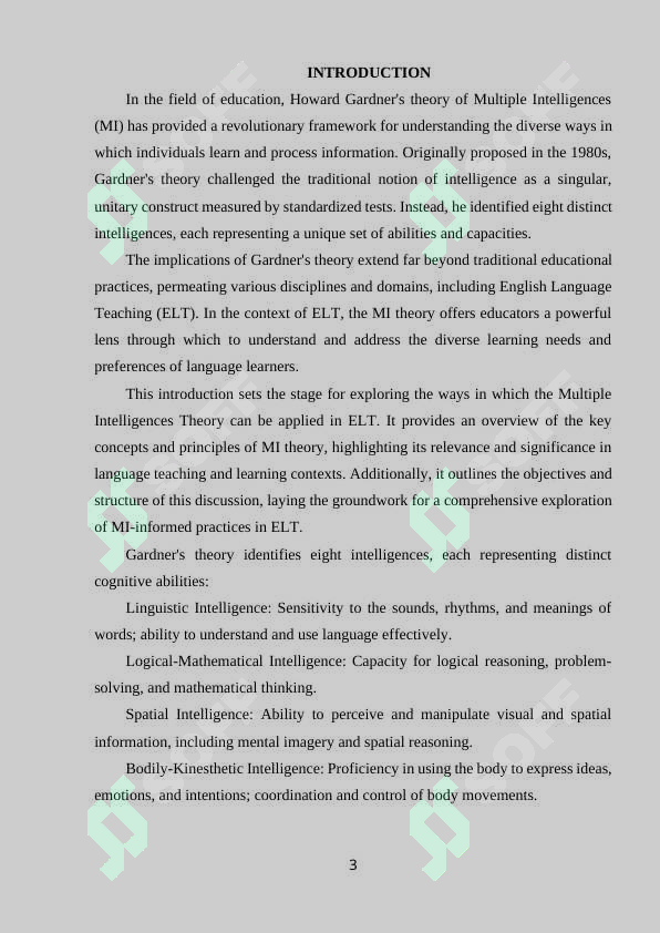 THE WAYS OF APPLICATION OF THE MULTIPLE INTELLIGENCES THEORY IN ELT