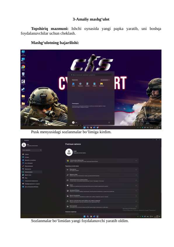Windows 11 Ishchi oynasida yangi papka yaratib, uni boshqa foydalanuvchilar uchun cheklash