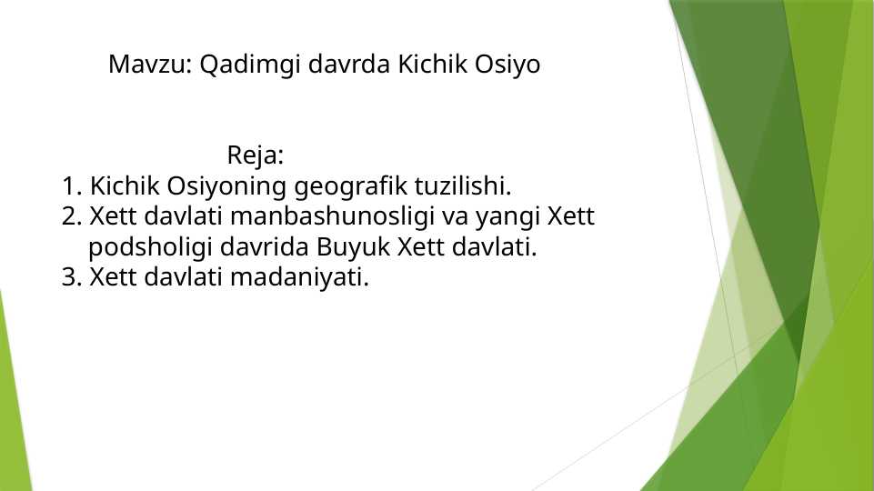 Qadimgi davrda Kichik OsiyoQadimgi davrda Kichik Osiyo
