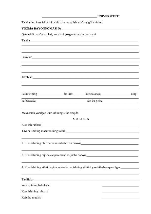 KURS ISHI BAYONNOMASI