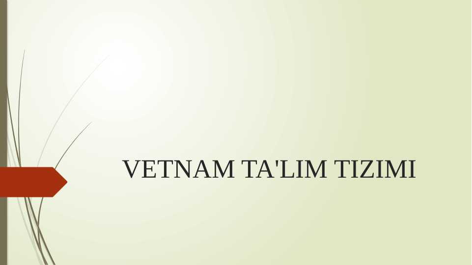 VETNAM TA'LIM TIZIMI