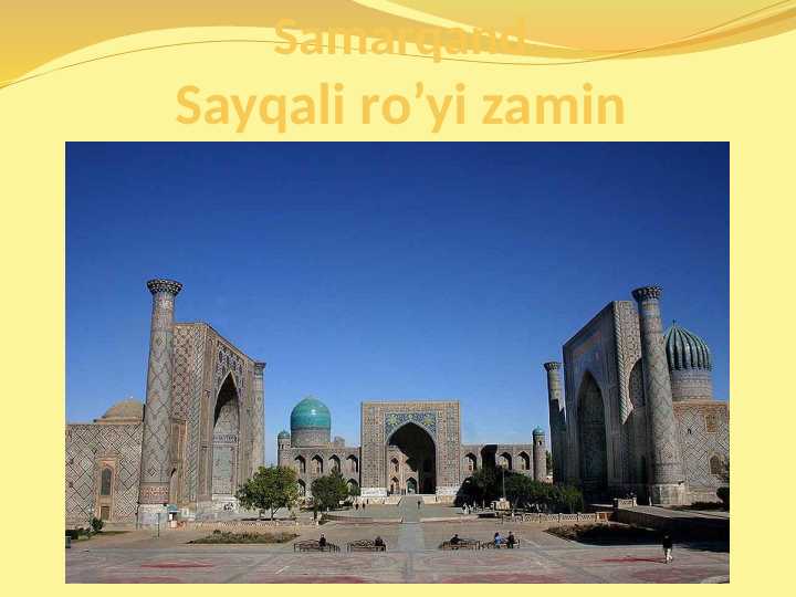 SamarqandSayqali ro’yi zamin