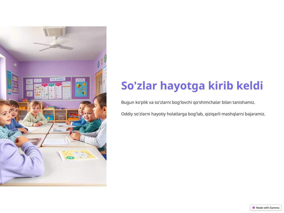 “Ot yasovchi qo‘shimchalar” Sinf-3