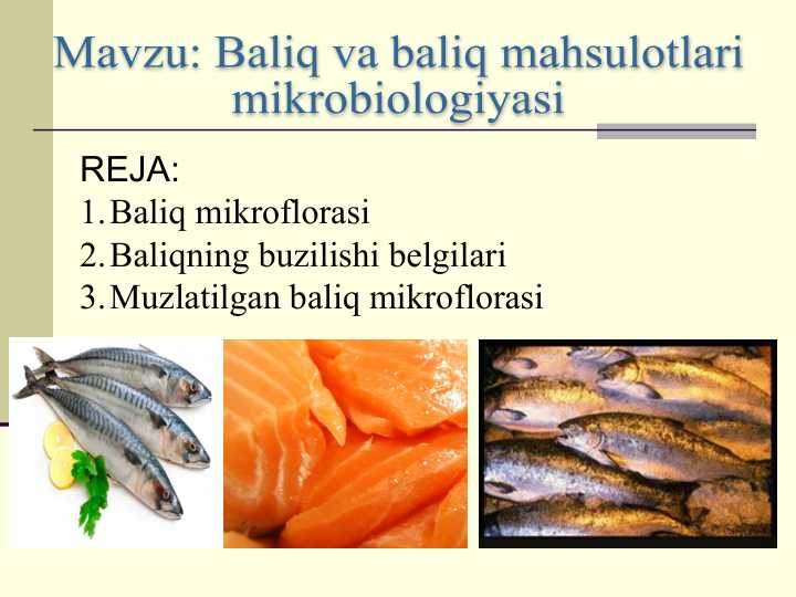 Baliq va baliq mahsulotlari