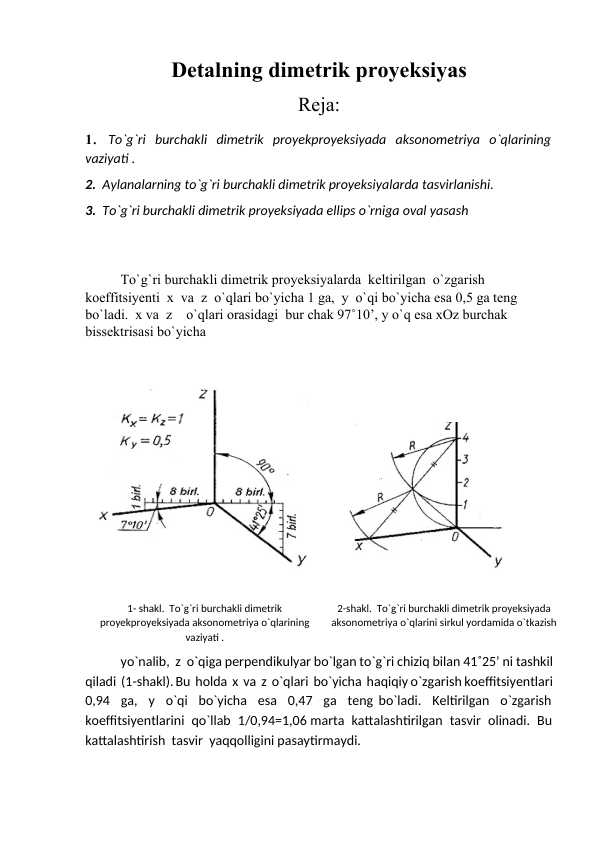Detalning dimetrik proyeksiyas