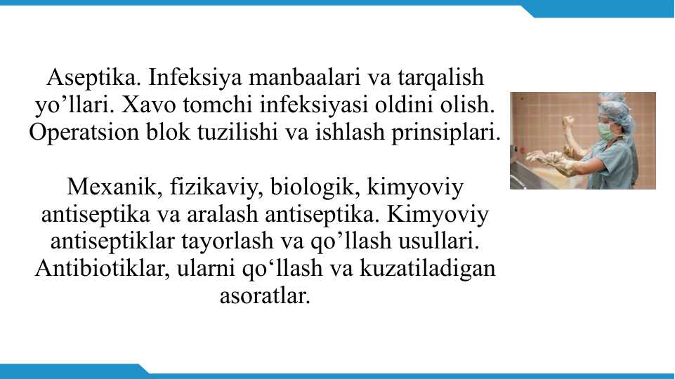 Aseptika va antiseptika