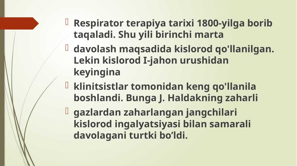 Respirator terapiya tamoyillari.