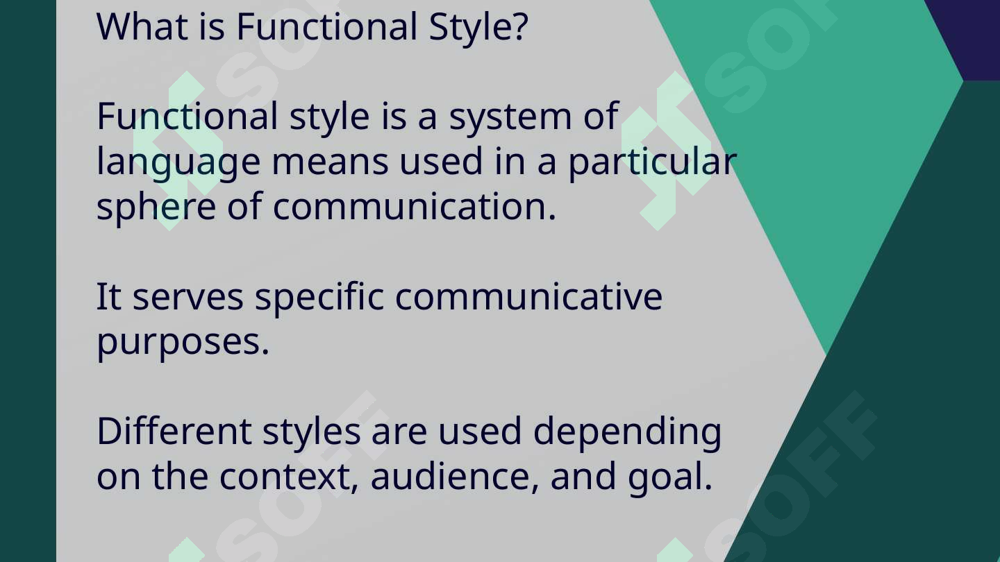 Functional Styles of the Language. Expressive Means and Stylistic Devices.