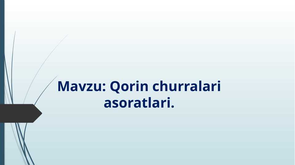 Qorin churralari asoratlari.