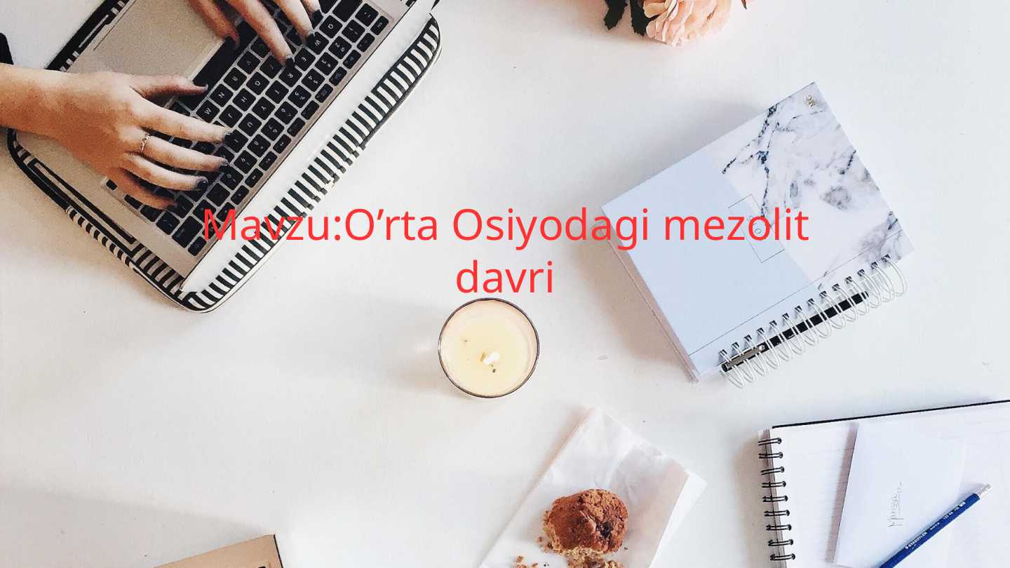 O’rta Osiyodagi mezolit davri