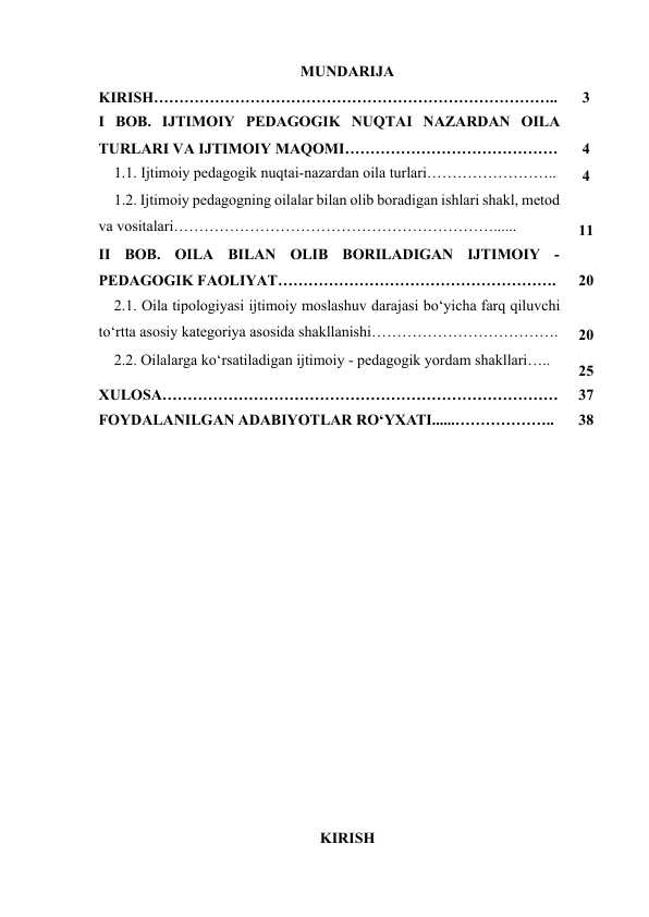 IJTIMOIY PEDAGOGIK NUQTAI NAZARDAN OILA TURLARI VA IJTIMOIY MAQOMI