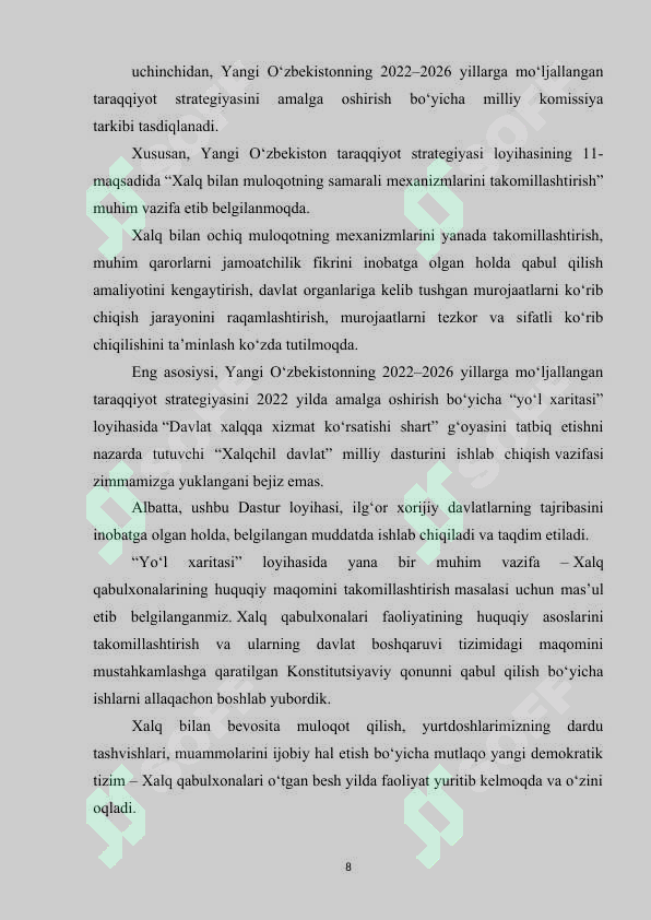 2022-2026 yillarda O'zbekistonda innovatsiya rivojlanish strategiyasida