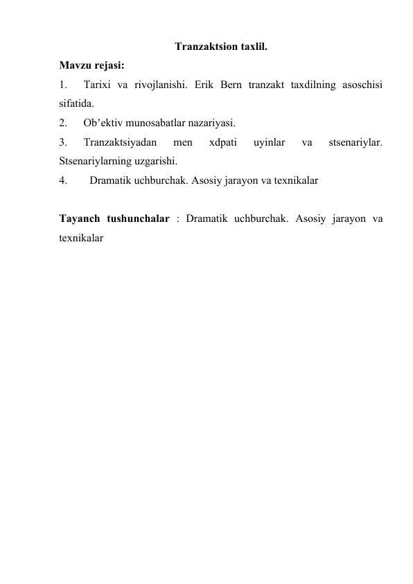 Tranzaktsion taxlil.