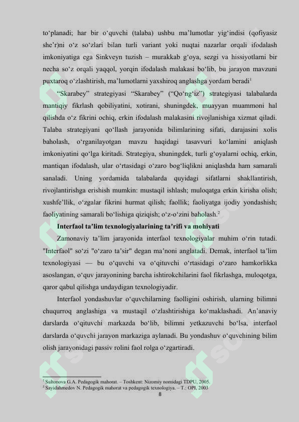 Interfaol taʼlim texnologiyalari mavzusida kurs ishi