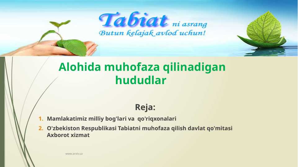 Alohida muhofaza qilinadigan hududlar