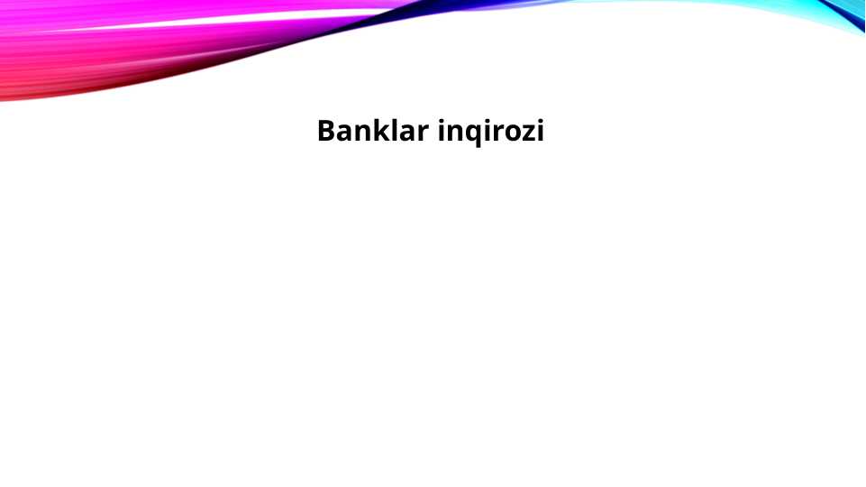 Banklar inqiroz