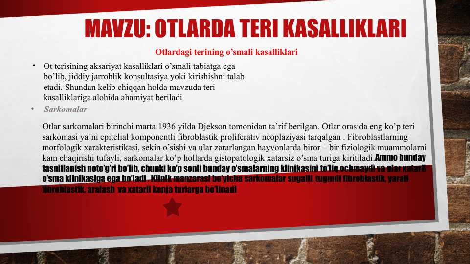 Otlarda teri kasalliklari