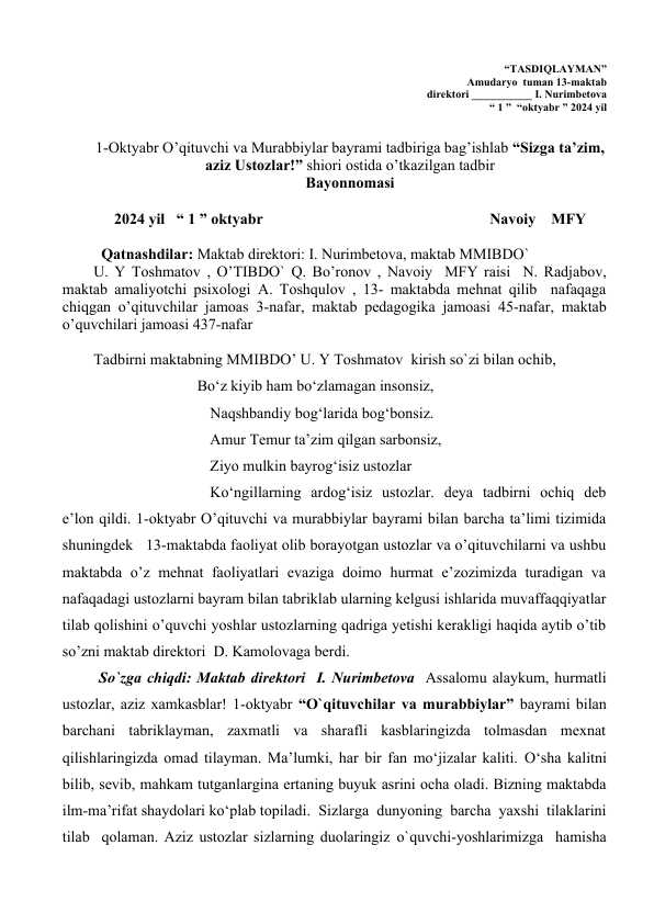 1-oktyabr bayyonnomasi