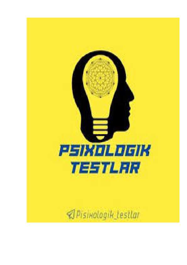 Psixologik va mantiqiy testlar