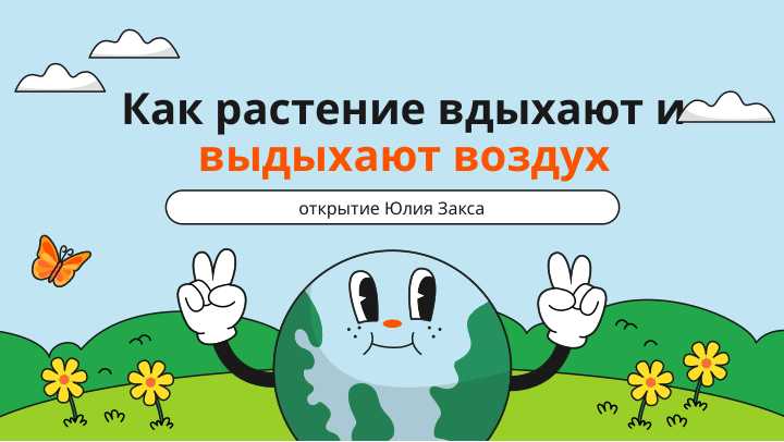 Как растение вдыхают и выдыхают воздух (открытие Юлия Закса)