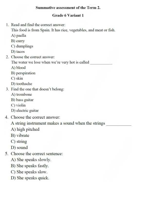 6 sinf BSB CHSB  javoblari ingliz tili