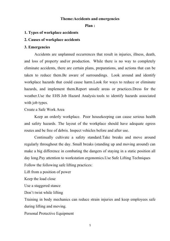 Referat Accidents and emergencies