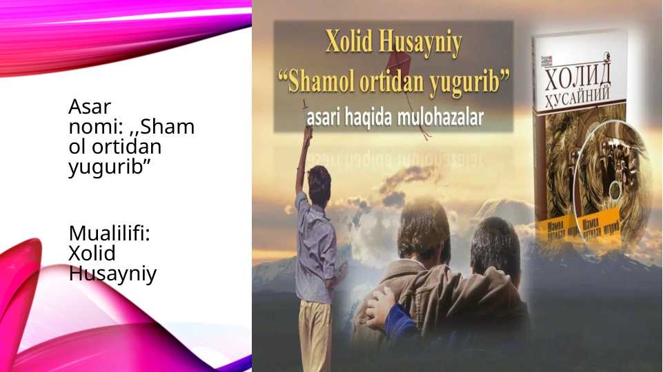 Xolid Husayniy  Shamol ortidan yugurib asari