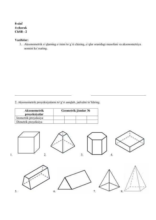 8-sinf 4-chorak ChSB - 2