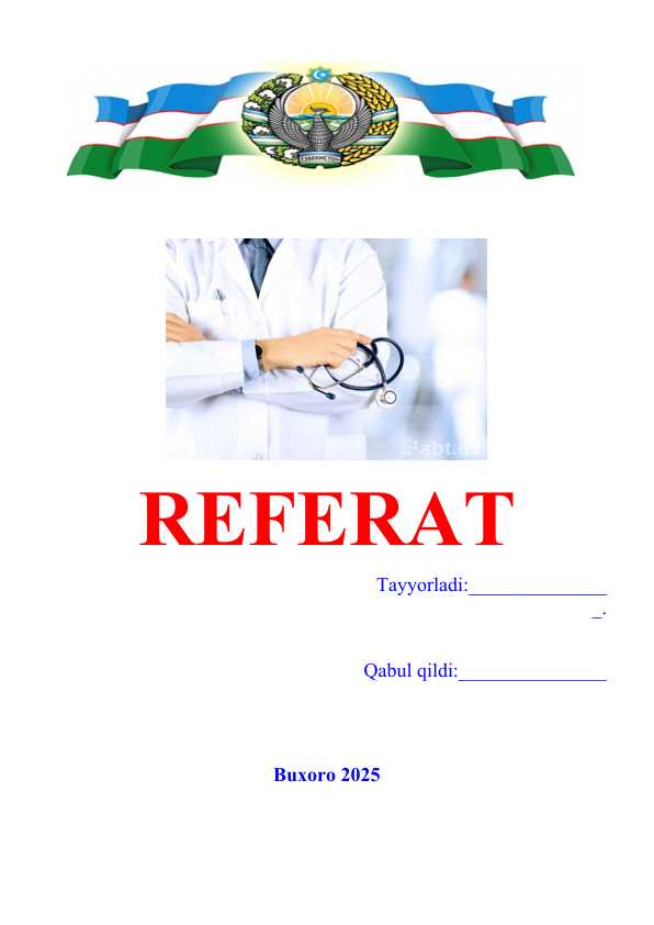 Referat yuzi blankasi