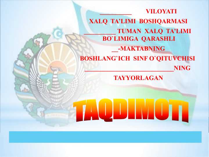 Biz istiqlol farzandlarimiz