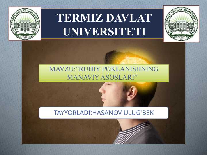 RUHIY POKLANISHNING MANAVIY ASOSLARI