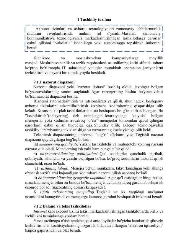 Tashkiliy tuzilma
