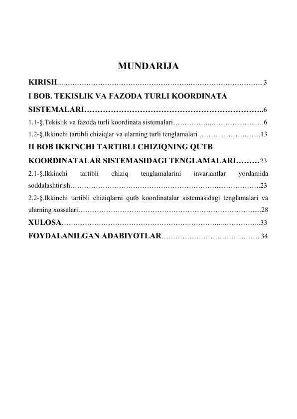Ikkinchi tartibli chiziqning qutb koordinatalaridagi tenglamasi  2