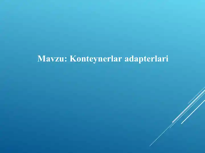Konteynerlar adapterlari