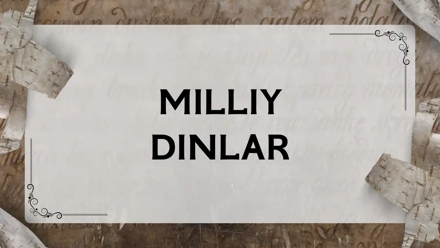 Milliy Dinlar