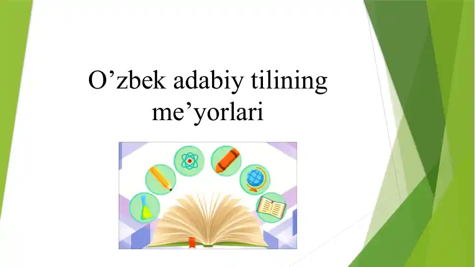 O’zbek adabiy tilining me’yorlari