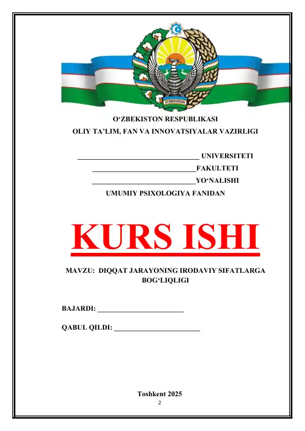 DIQQAT JARAYONING IRODAVIY SIFATLARGA BOG‘LIQLIGI