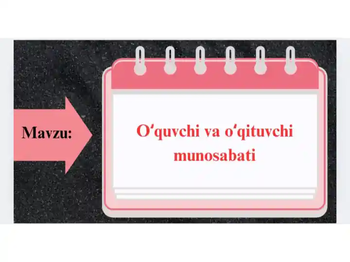 O'quvchi va o'qituvchi munosabati