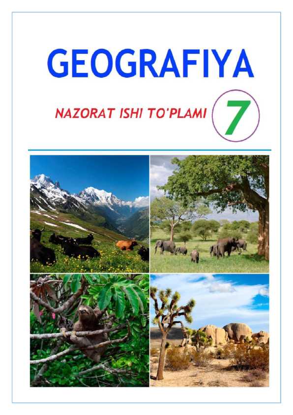 7-SINF GEOGRAFIYA NAZORAT ISHI TO'PLAMI