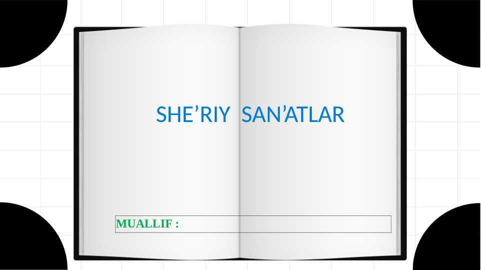 SHE'RIY SAN'ATLAR