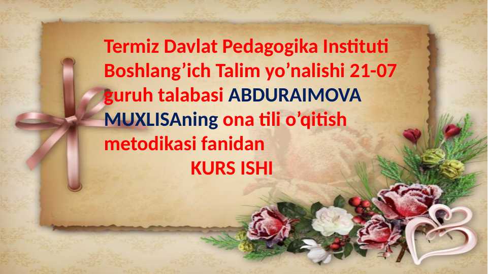 Boshlangʻich sinfda bolalarni savodga oʻrgatish metodologiyasi