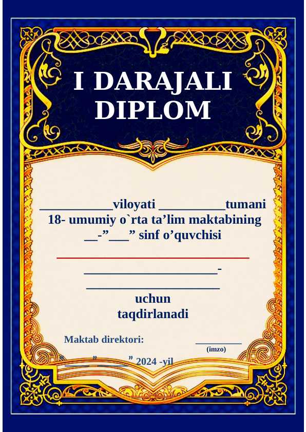 faxriy yorliq shablon