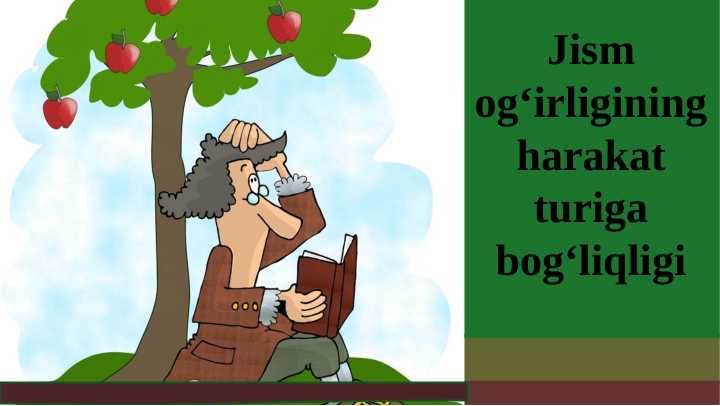 Jism og‘irligining harakat turiga bog‘liqligi