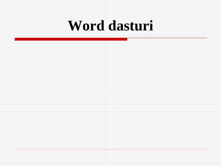 Word dasturi