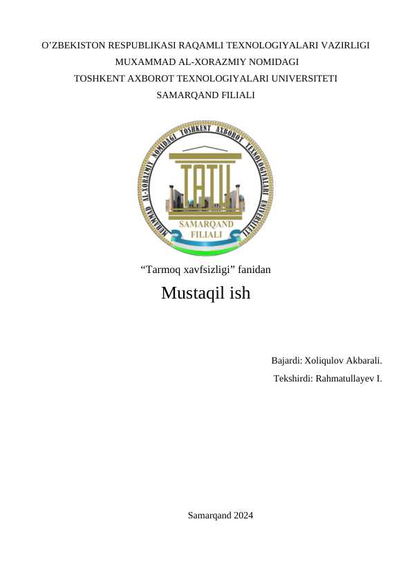 Autentifikatsiyani ta'minlash protokoli AH protokoli
