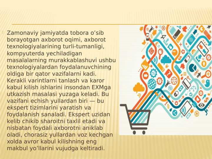 Sun'iy intellekt va ekspеrt tizim tushunchalari. Ekspert