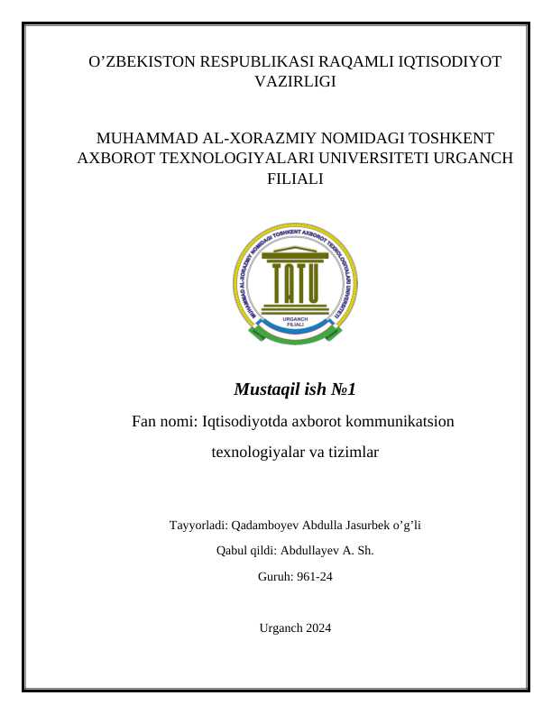 Oracle ma’lumotlar bazasini boshqarish tizimlarining ishlash texnologiyasi.