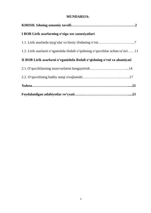 Lirik asarlarni oʻrganishda ifodali oʻqishning oʻrni va ahamiyati